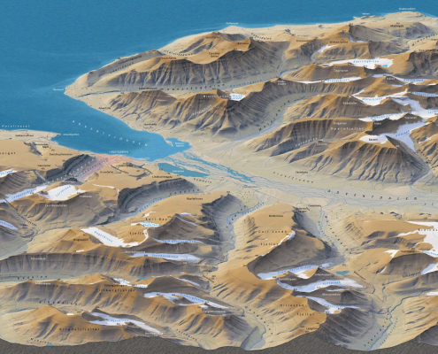 3D-kart Longyearbyen