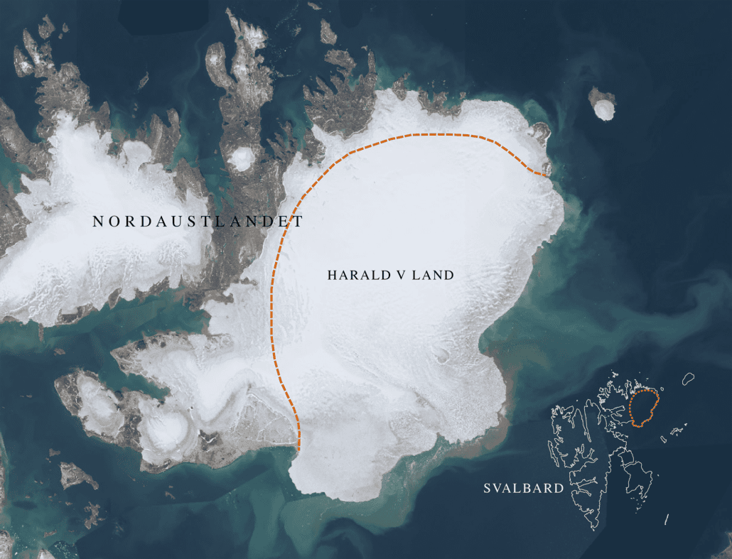 Kartutsnitt over Nordaustlandet