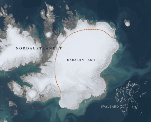 Kartutsnitt over Nordaustlandet